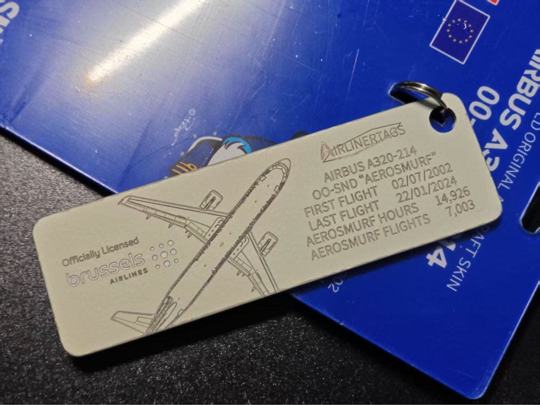 SN A320 Airlinertags ブリュッセル航空スマーフ コラボ特別機 - メルカリ