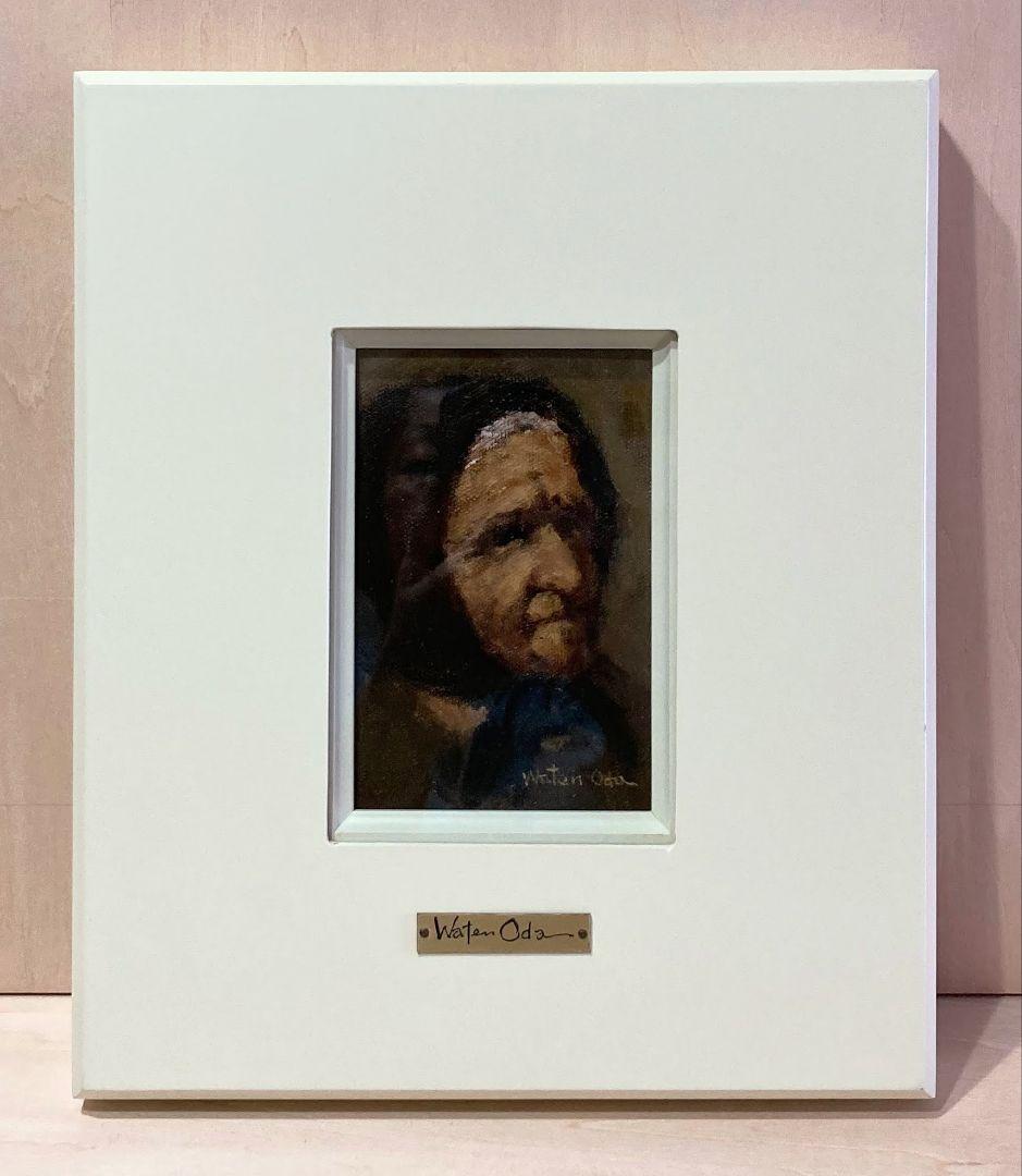 小田和典「シシリーの老婆」額装●油彩作品 直筆サイン 素敵な作です！●