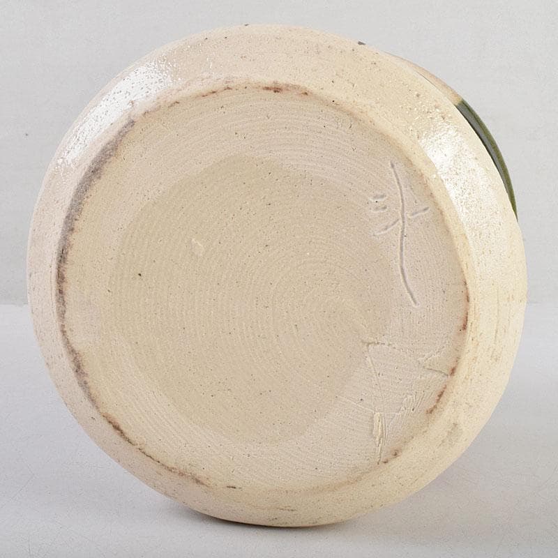 茶道具 人間国宝 荒川豊蔵作 織部 水指 共箱 M R9156B - メルカリ