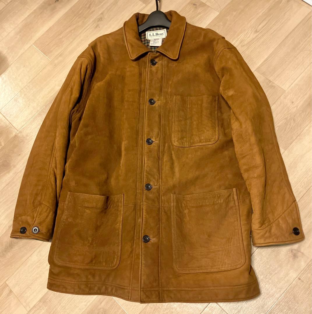 90s L.L.Bean ヌバックレザー カバーオール　USA製 シンサレート