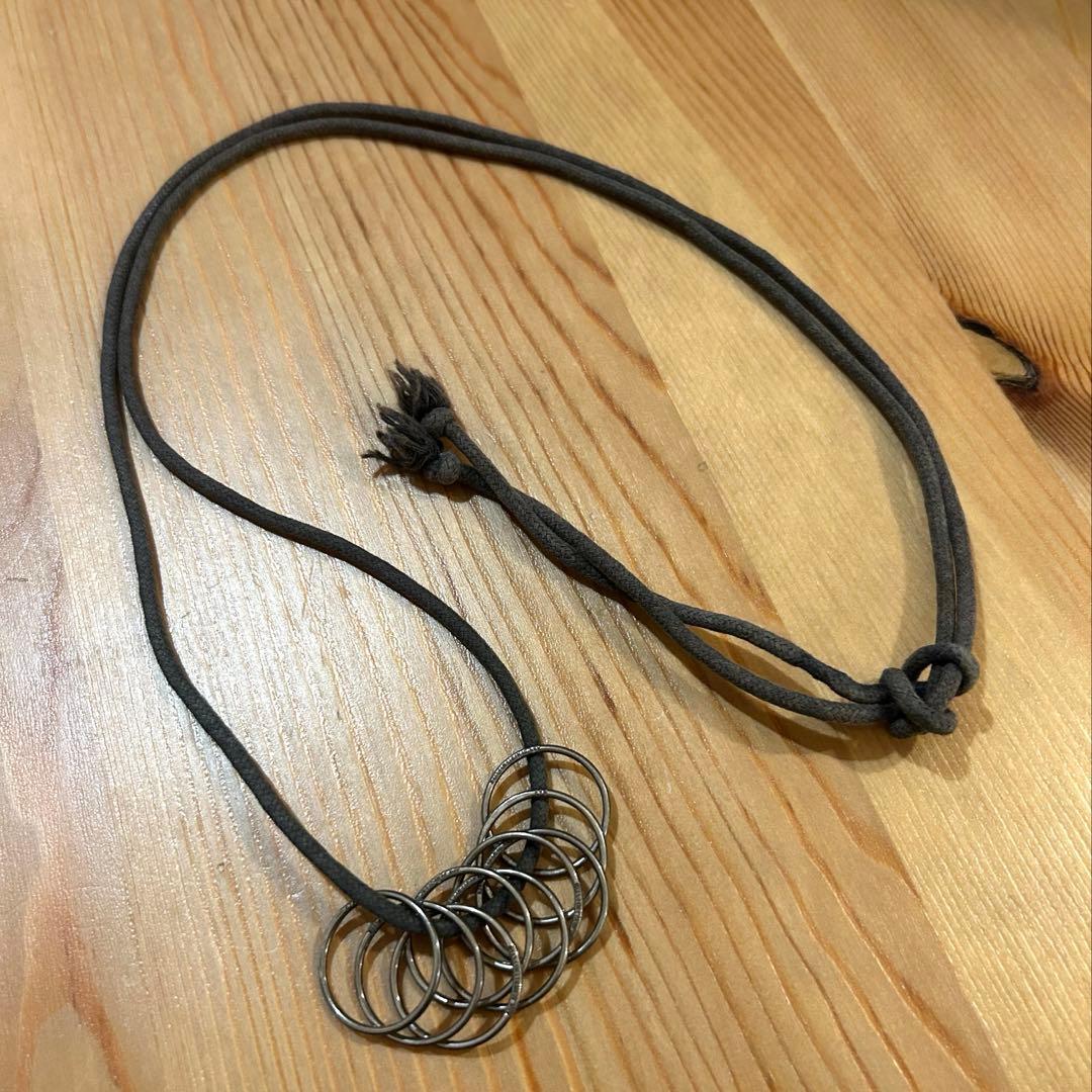 ANN DEMEULEMEESTER 9連リングネックレス シルバー925