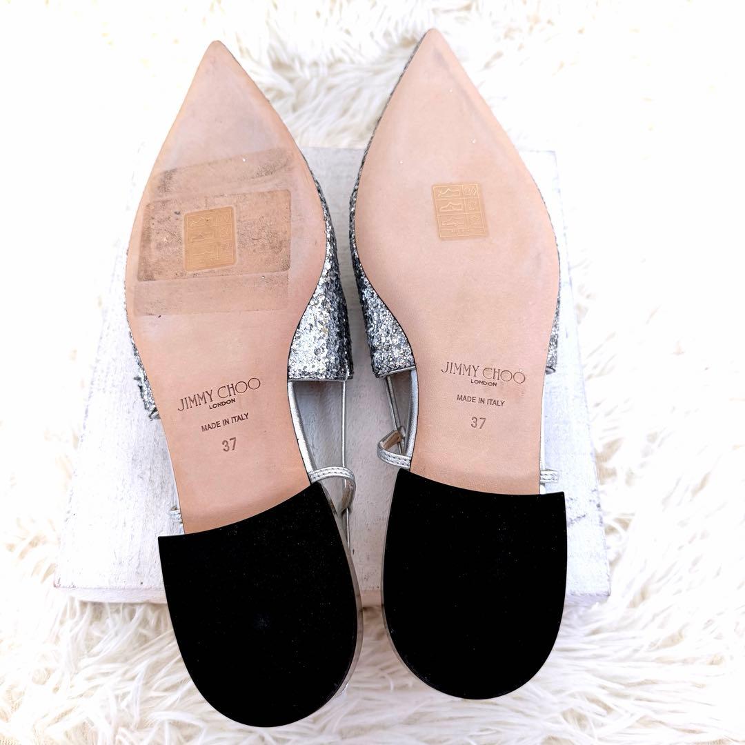新品未使用 JIMMY CHOO シルバー グリッターパンプス 37 - メルカリ