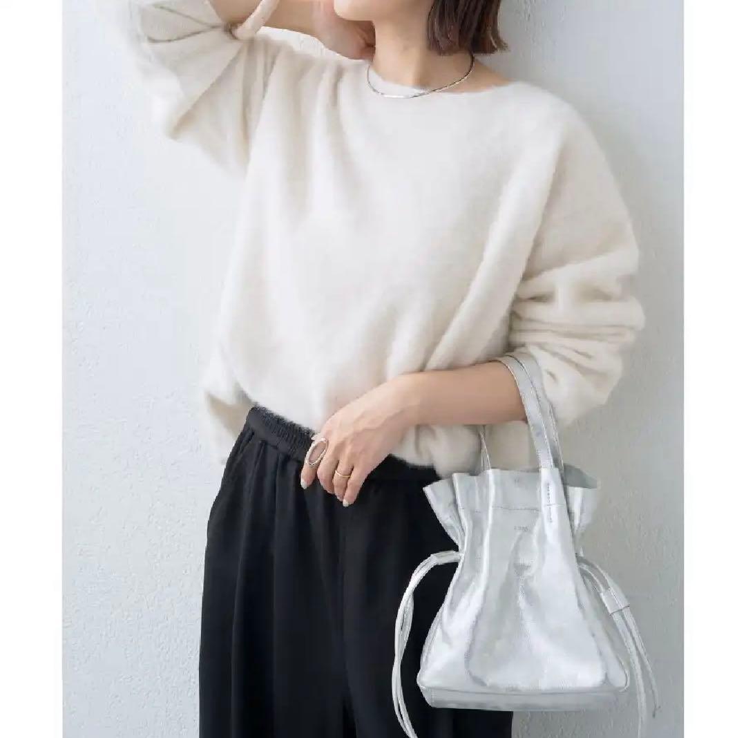 美品【omekashi】ファーカシミヤプルオーバー