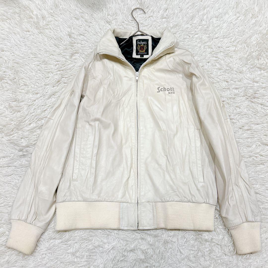 希少　schott シングルライダースジャケット ラムレザー トラックジャケット