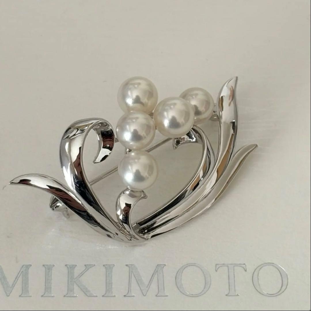 MIKIMOTO シルバー パール ブローチ - メルカリ
