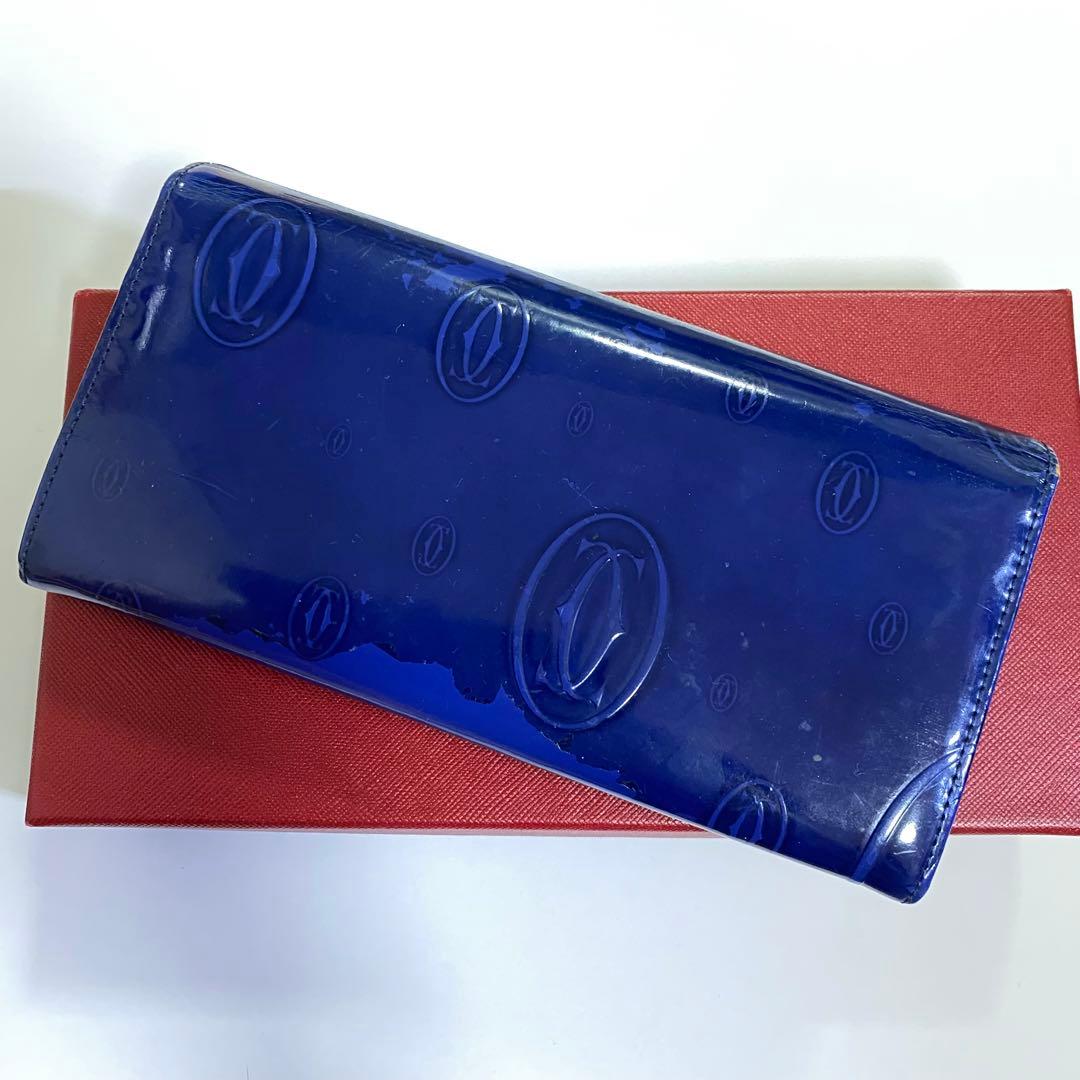 Cartier カルティエ ハッピーバースデー長財布 ブルー 青 希少 日本