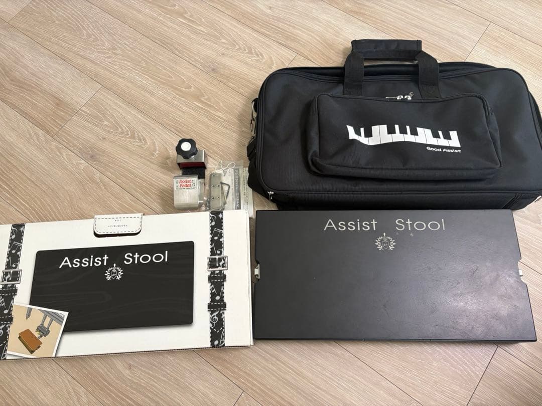 ピアノ　アシストペダル　アシストツールセット　（バッグ、取説付）
