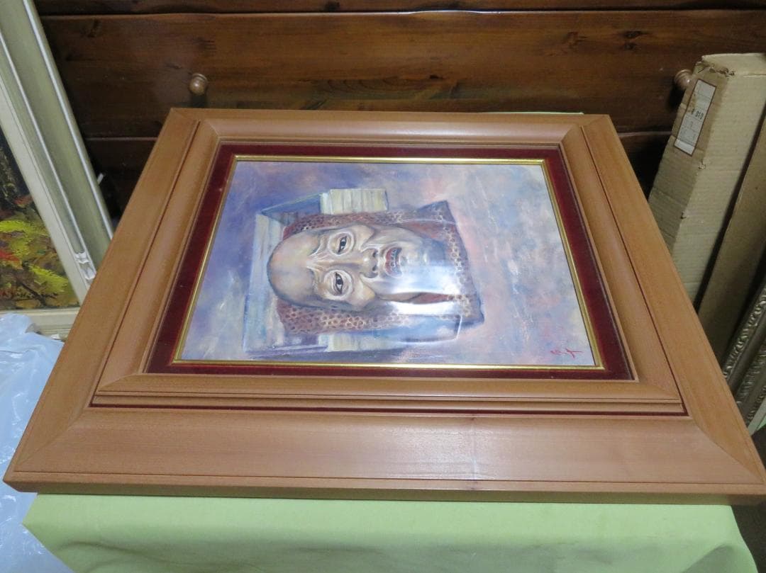 高坂卓至　「面（俊寛）」 　油彩F6号　金沢現代美術展知事賞 現代の裸婦展準大賞