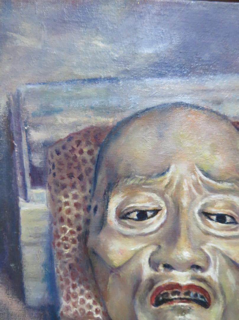 高坂卓至　「面（俊寛）」 　油彩F6号　金沢現代美術展知事賞 現代の裸婦展準大賞