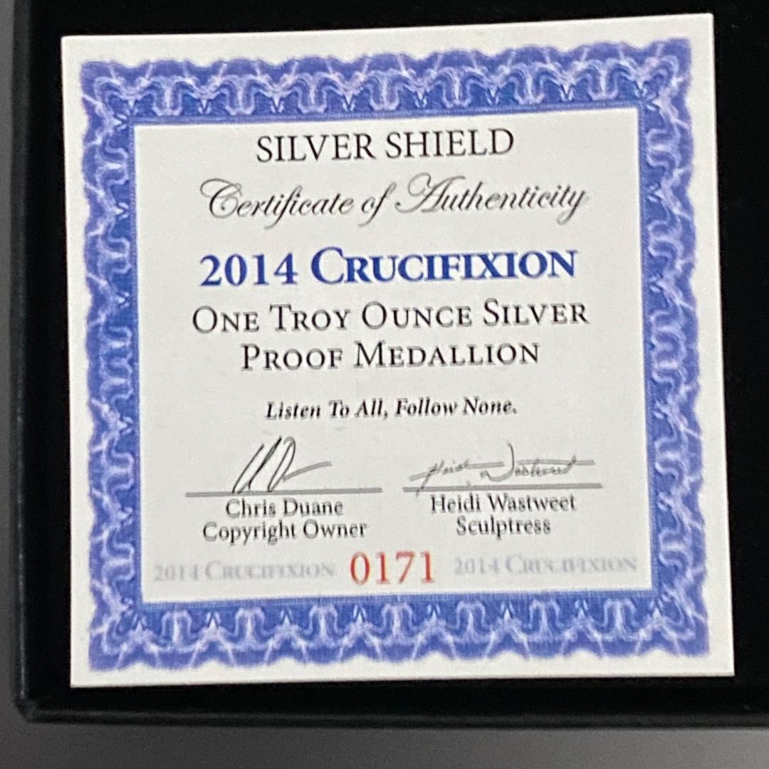 レア‼️2014年 シルバーシールド 1オンス プルーフ 銀製メダル №171