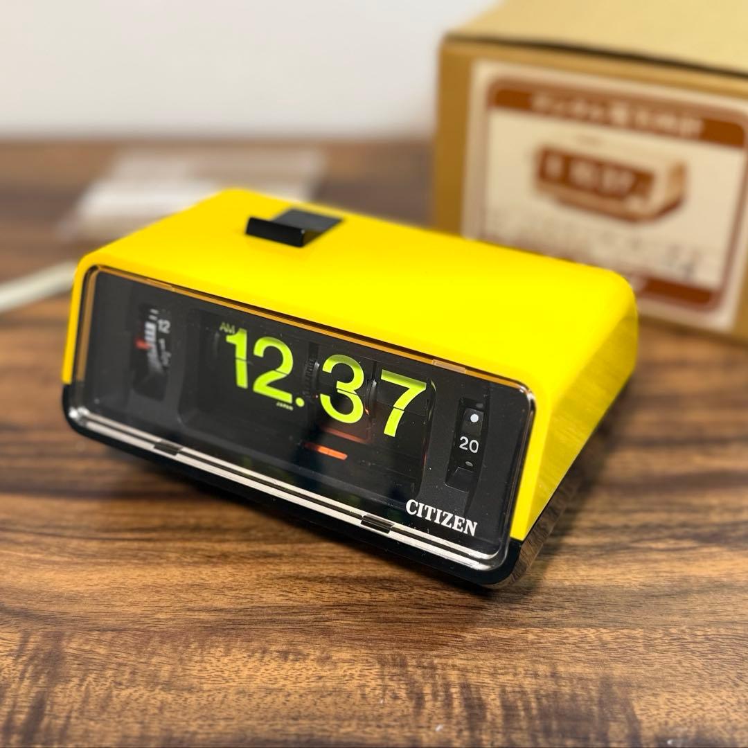 【整備済み】美品・元箱取説付き CITIZENパタパタ時計 ハイリーフ・カーチス