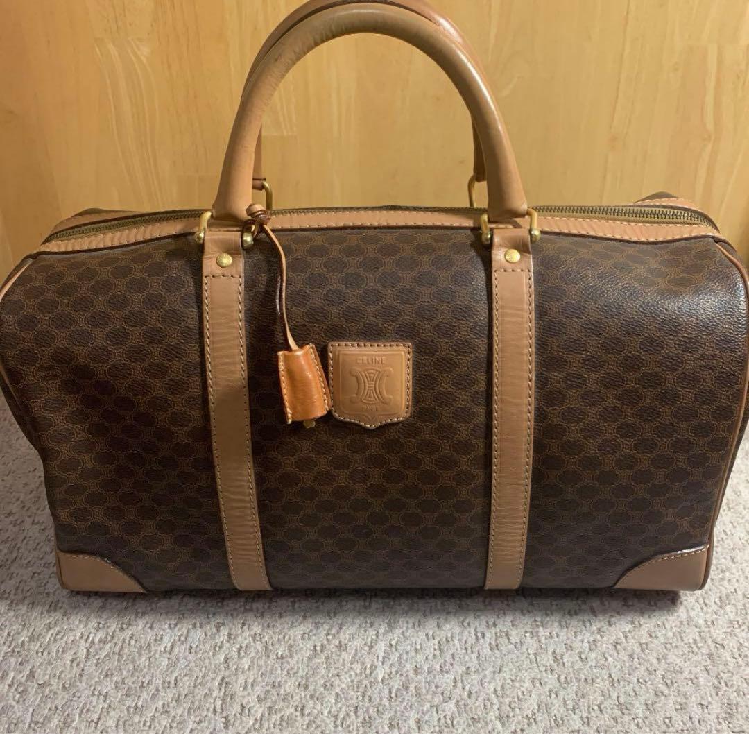 CELINE ボストンバッグ　マカダム柄