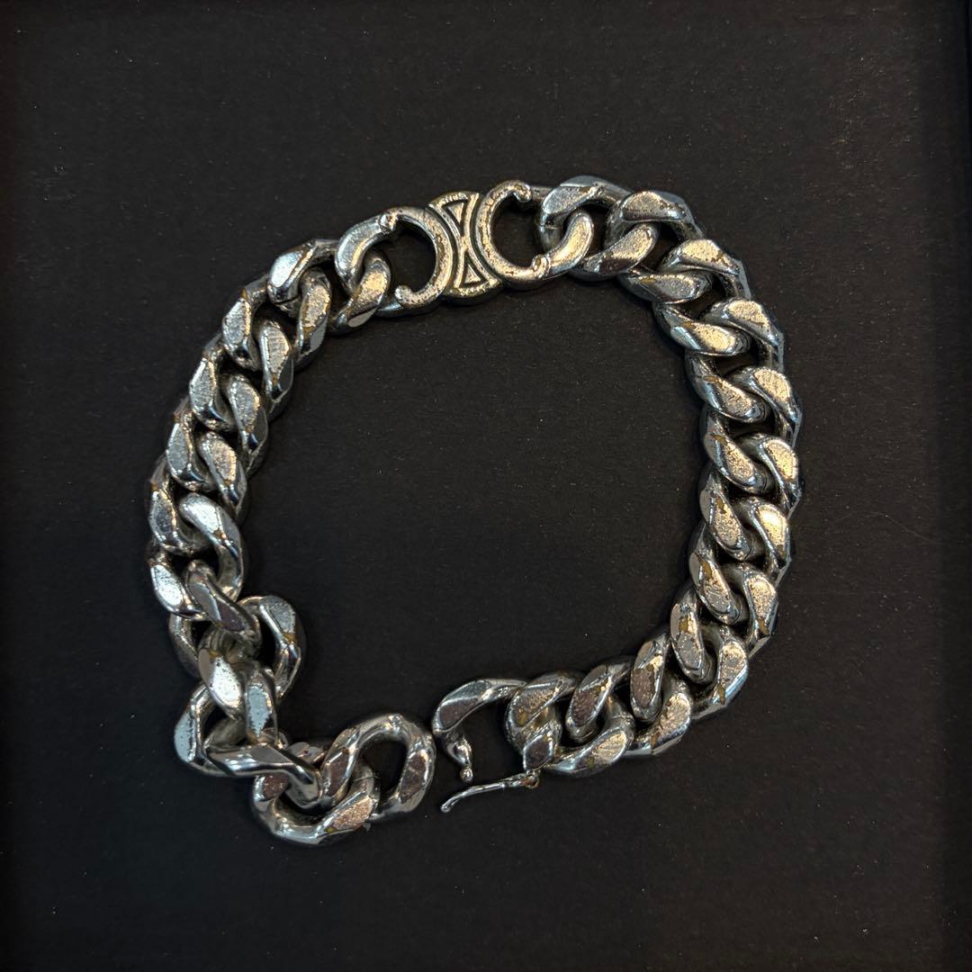 CELINE セリーヌトリオンフ グルメット ブレスレット チェーン喜平