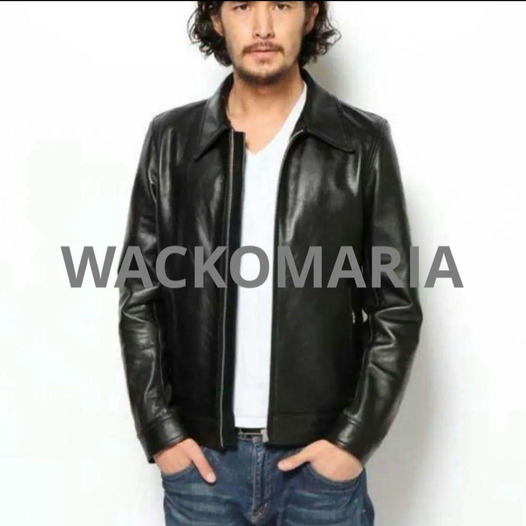 美品　牛革　ワコマリア GUILTY PARTIES ライダース ブラック WACKO MARIA/COWHIDE LEATHER DOUBLE RIDERS JACKET（BLACK）［レザー