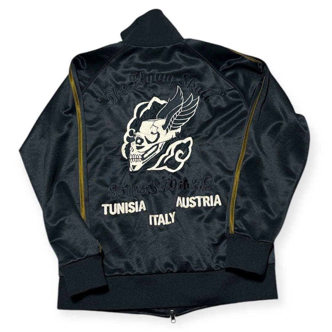 送料込　東洋テイラー　ブラック スカジャージ スカル刺繍　トラックジャケット