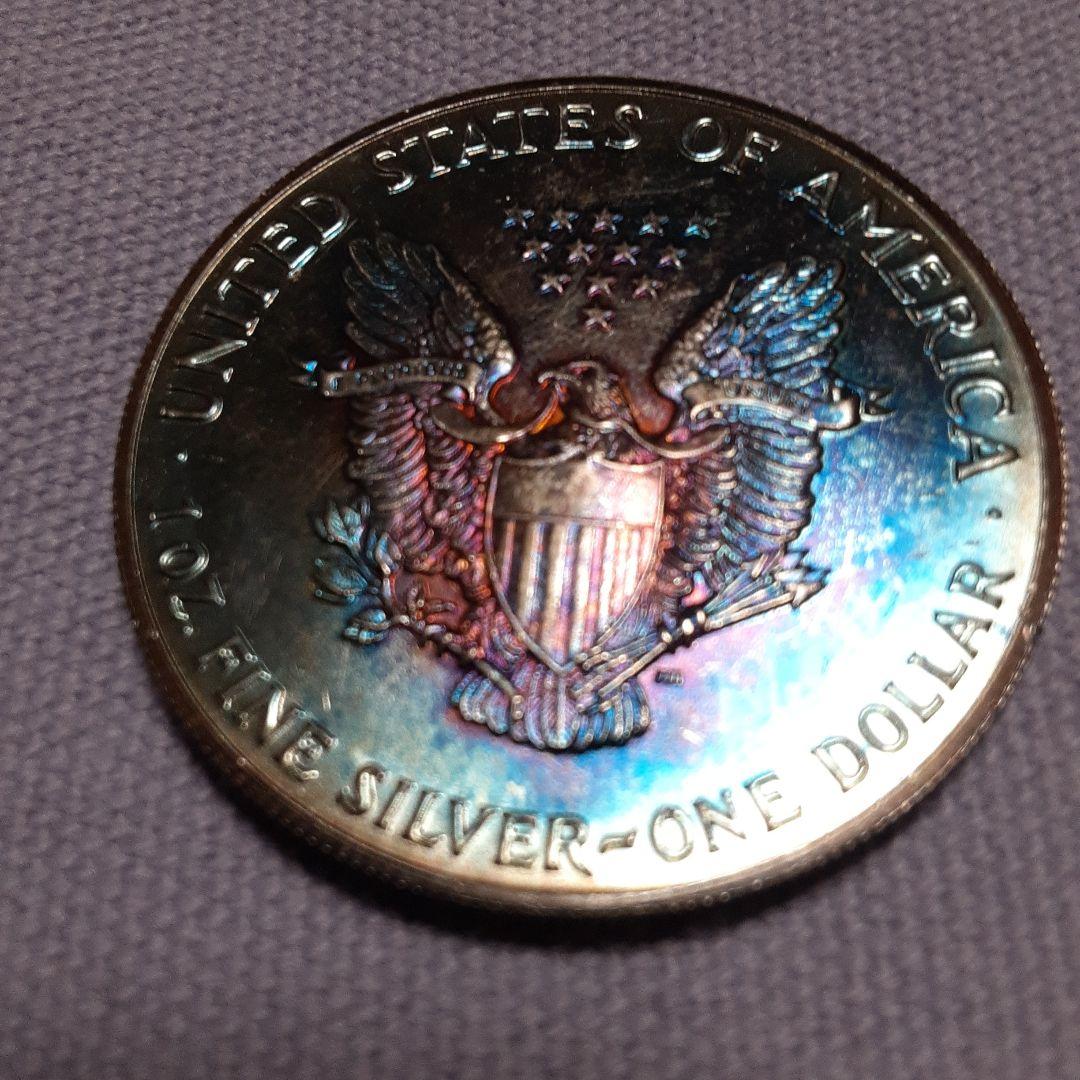 1989年 アメリカンイーグル☆シルバー☆レインボートーン - メルカリ