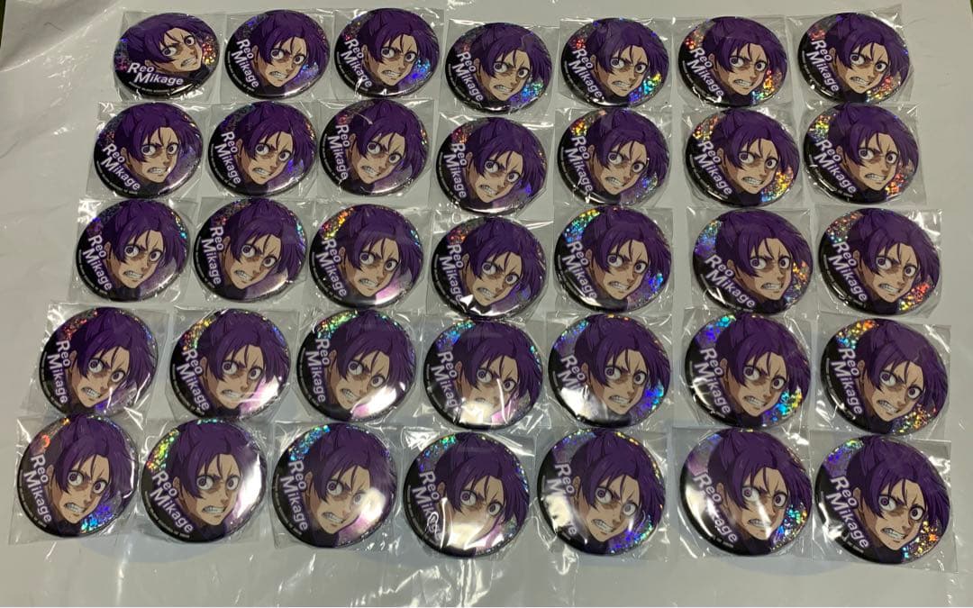 新品未使用 御影玲王35枚セット ブルーロック ホログラム缶バッジvol.3 ブルーロック2期 ビッグホログラム缶バッジ／御影 玲王: キャラグッズ