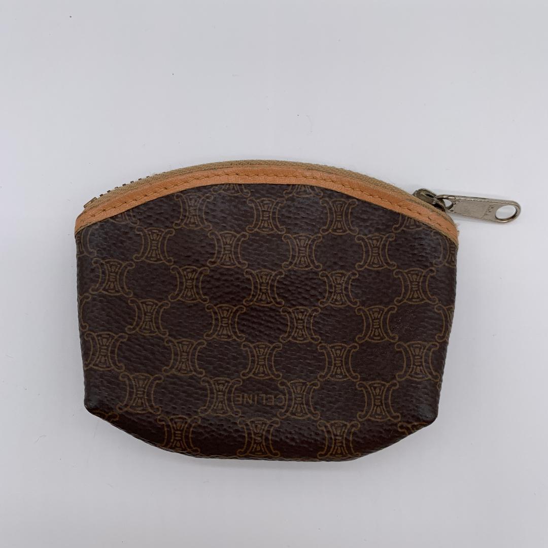 CELINE セリーヌ 小銭入れ コインケース レザー マカダム柄 トリオンフ