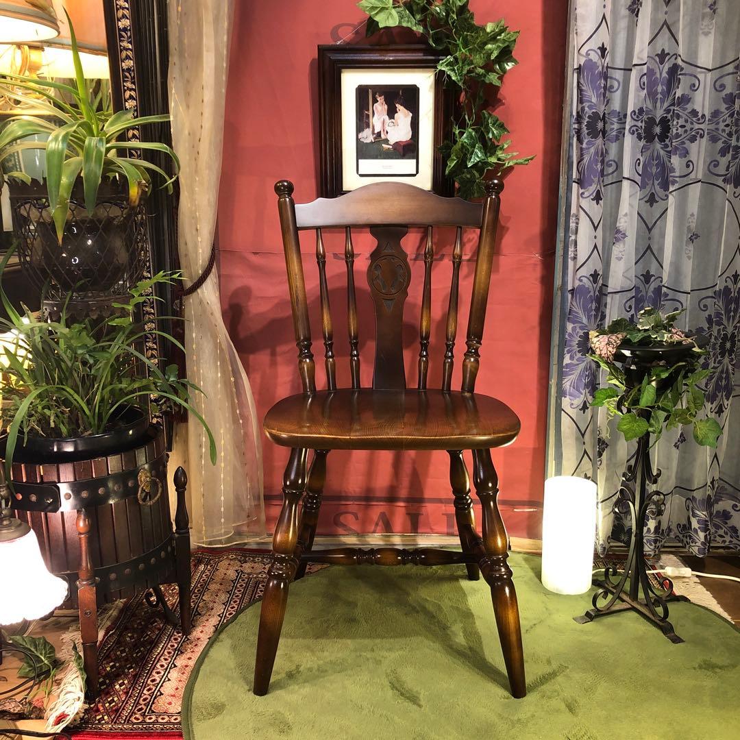 双葉303 キツツキマーク　ヴィンテージ ウィングバックチェア