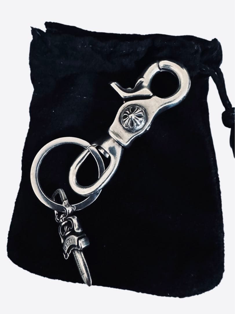 CHROMEHEARTSクロムハーツクリップスイベルクロスボールダガーキーリング クロムハーツ（Chrome Hearts）キークリップ クイッククリップ ウィズ