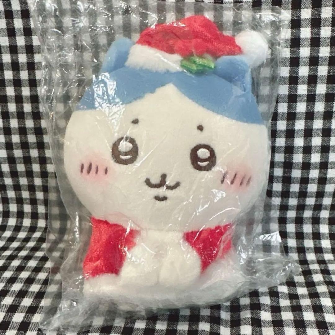 【お顔厳選】ちいかわ　ハチワレ　サンタさんだ！　持ちますマスコット