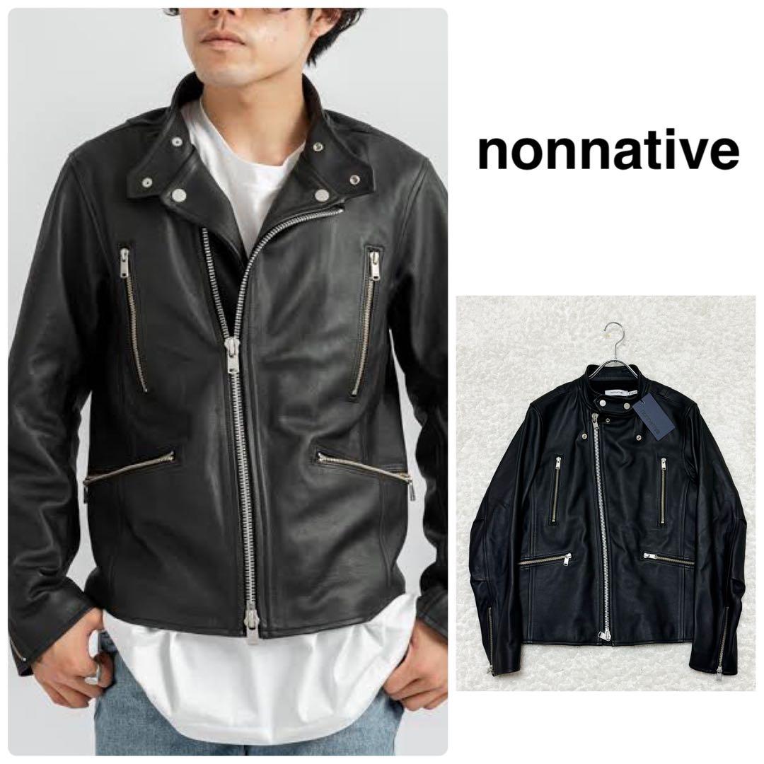 新品】ノンネイティブ 22AW RIDER BLOUSON ライダース 黒 1 - メルカリ