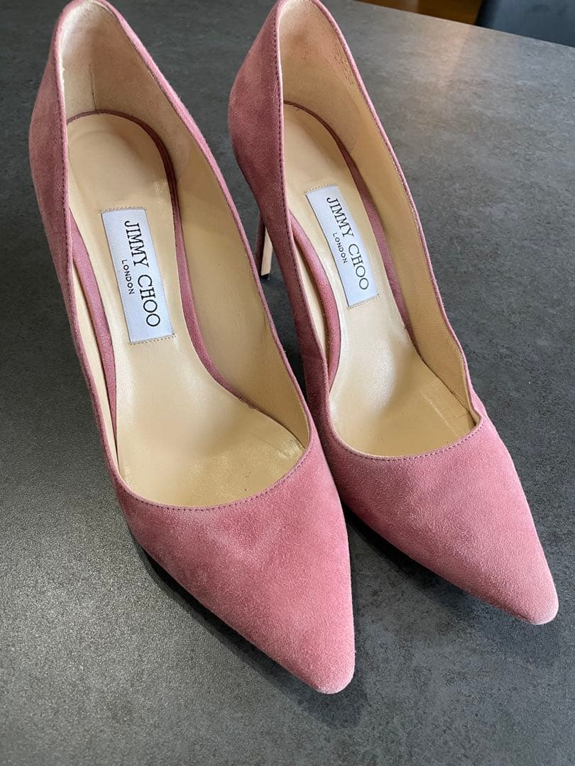 JIMMY CHOO ジミー チュウ　ピンク スエード ハイヒール