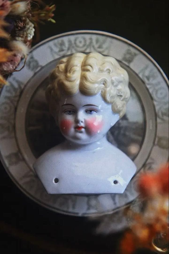 アンティーク チャイナヘッドドール ブロンド ビスクドール ブライス 蚤の市