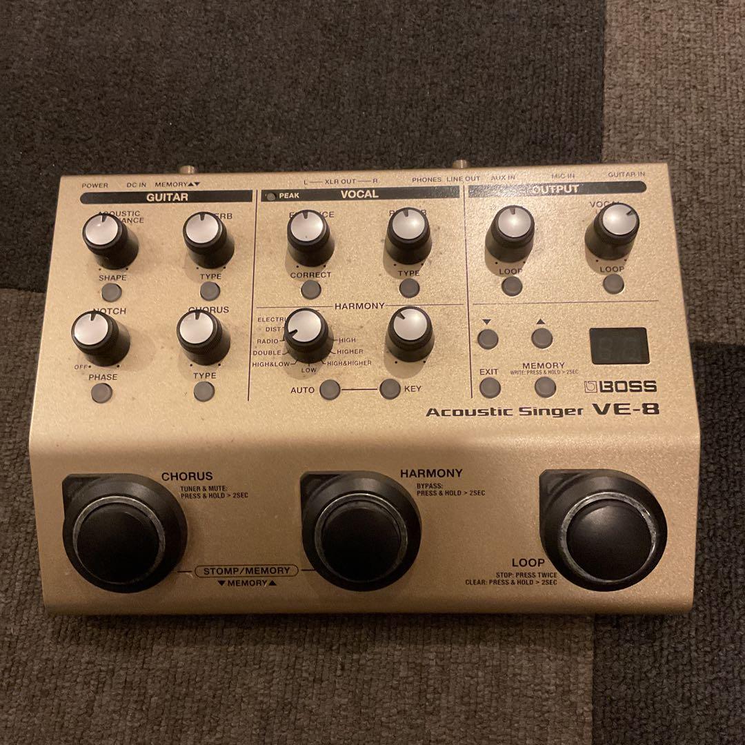 BOSS VE-8 アコースティックシンガーエフェクター 野外でも使えるギター弾き語り用ボーカルエフェクター VE-8 発表