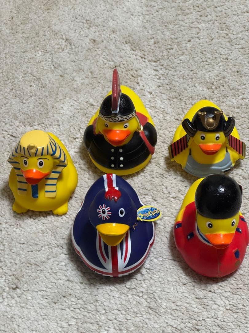 【未使用新品】ラバーダック　アヒルフィギュア 5体セット
