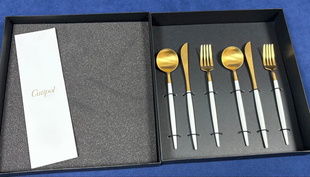 Cutipol カトラリーセット ゴールドホワイト　クチポール
