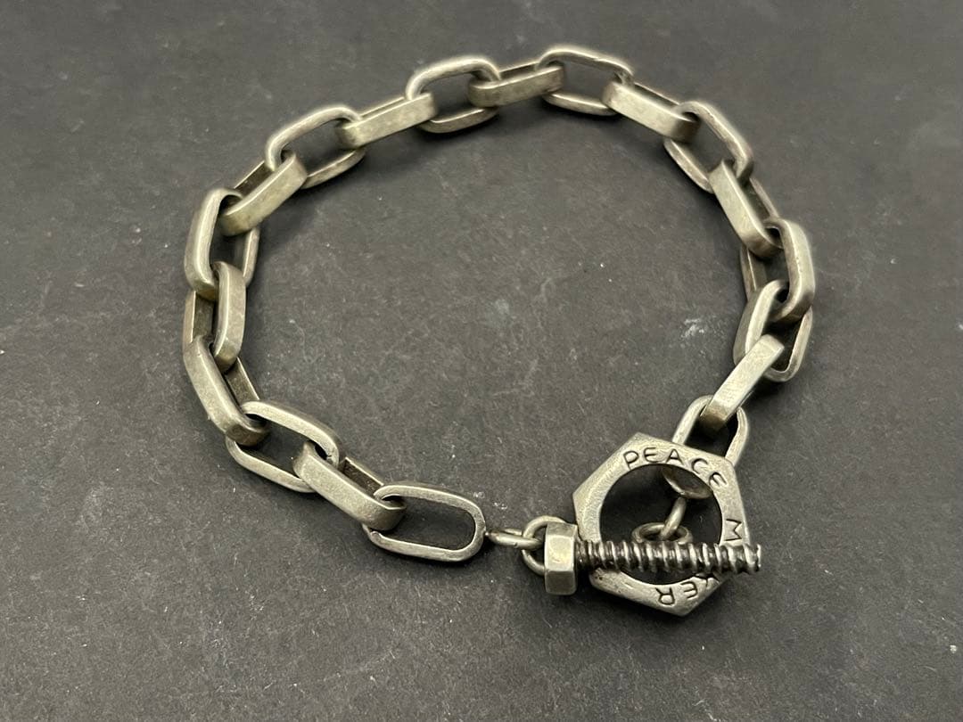 シルバー925製 PEACE MAKER ピースメーカー ブレスレット ナット