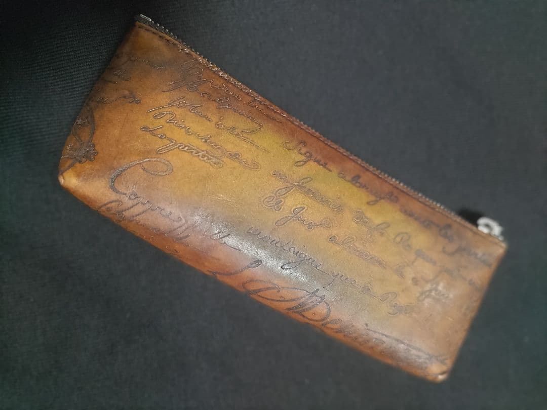 希少・廃盤】ベルルッティ カーキ オーダー カリグラフィ ペンケース