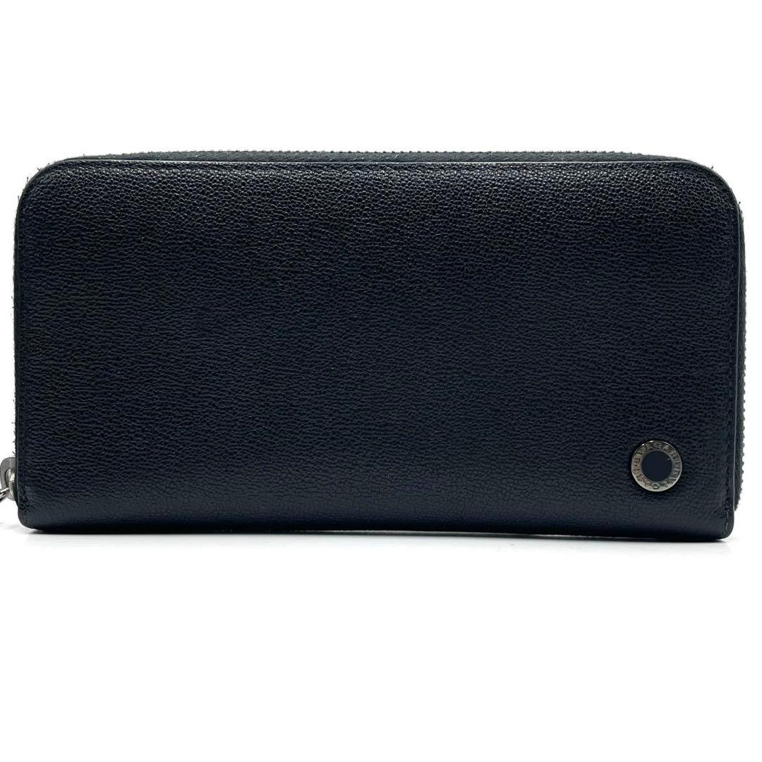 極美品○ ブルガリ 長財布 ラウンドファスナー ブルガリマン 現行 RFID