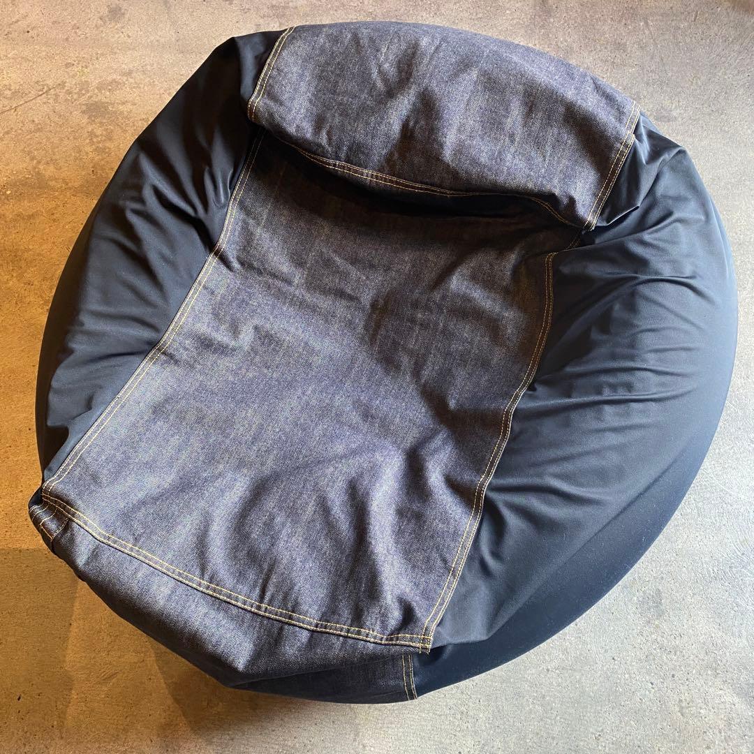 無印良品 人をダメにするソファー ビーズクッション体にフィットするソファ デニム