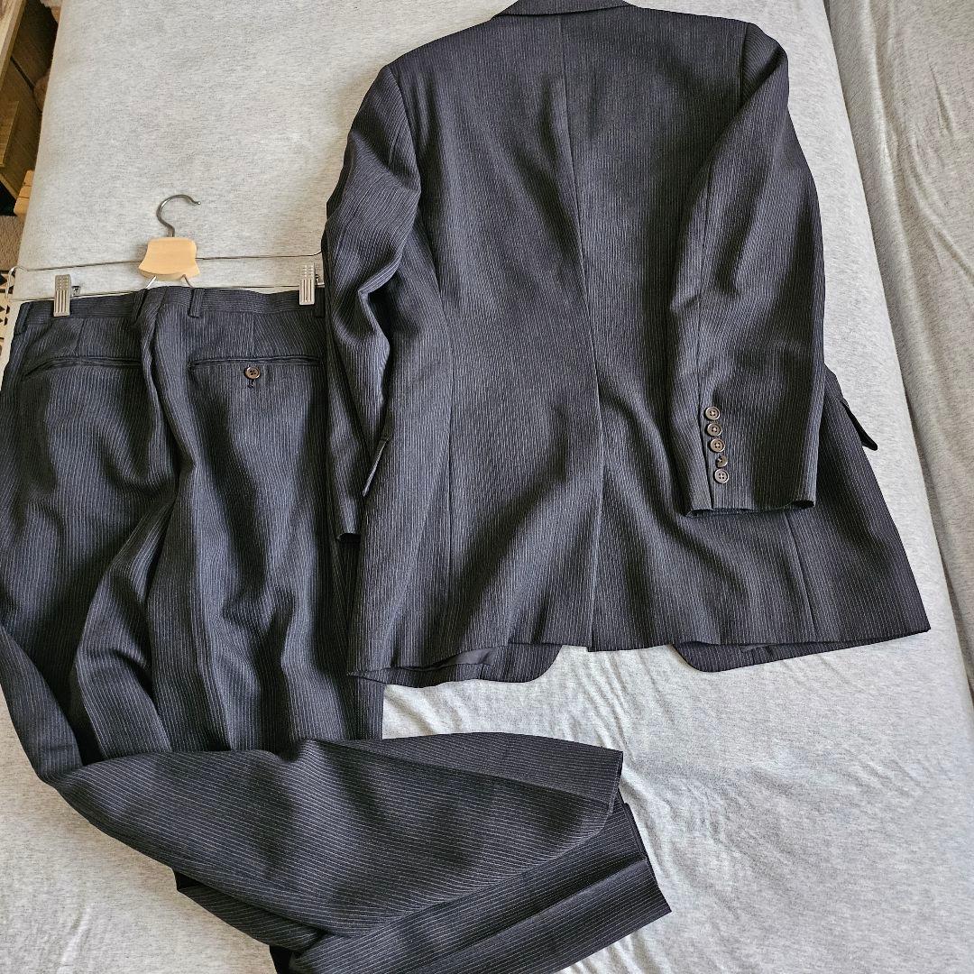 ポールスミス スーツ 上下セットアップ Lサイズ ストライプ 4ボタン