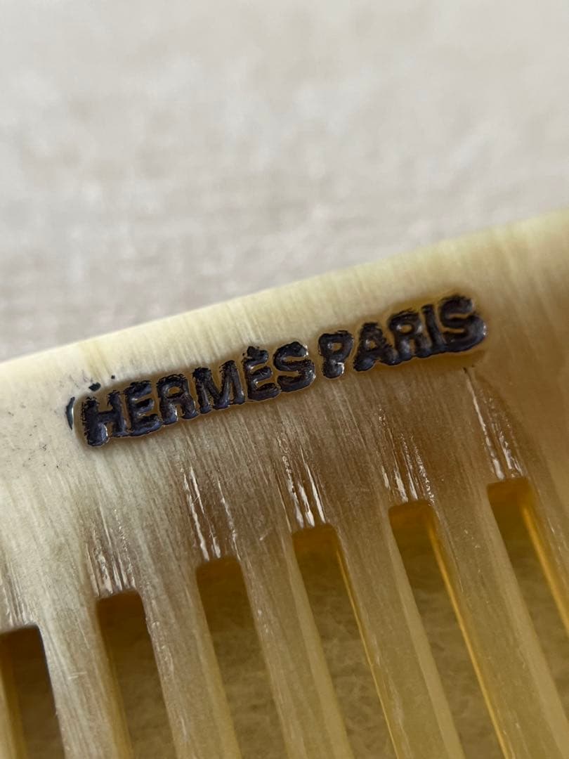 ◯ HERMES エルメス バッファローホーン ケース付き コーム USED品