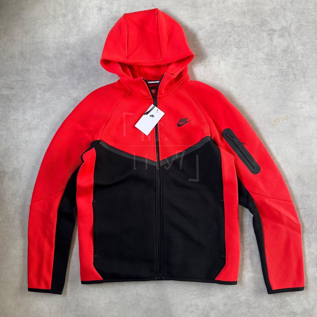 NIKE テックフリース 上下 ジョガーパンツ 赤パーカー レッド ブラック
