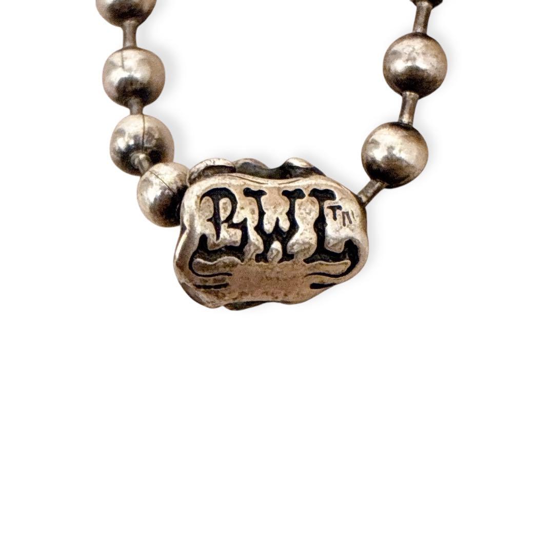 Bill Wall Leatherスカル＆クロスボーンネックレス ボールチェーン