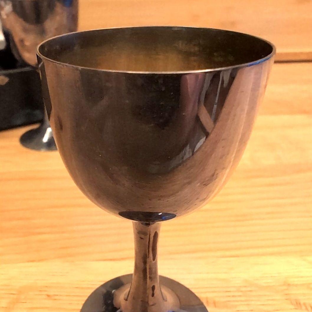 純銀 グラス2個セット 三越百貨店保証書＆専用ケース付き ヴィンテージ