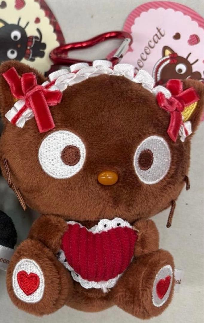 サンリオ 『チョコキャット』カラビナ付きマスコット フリルハート