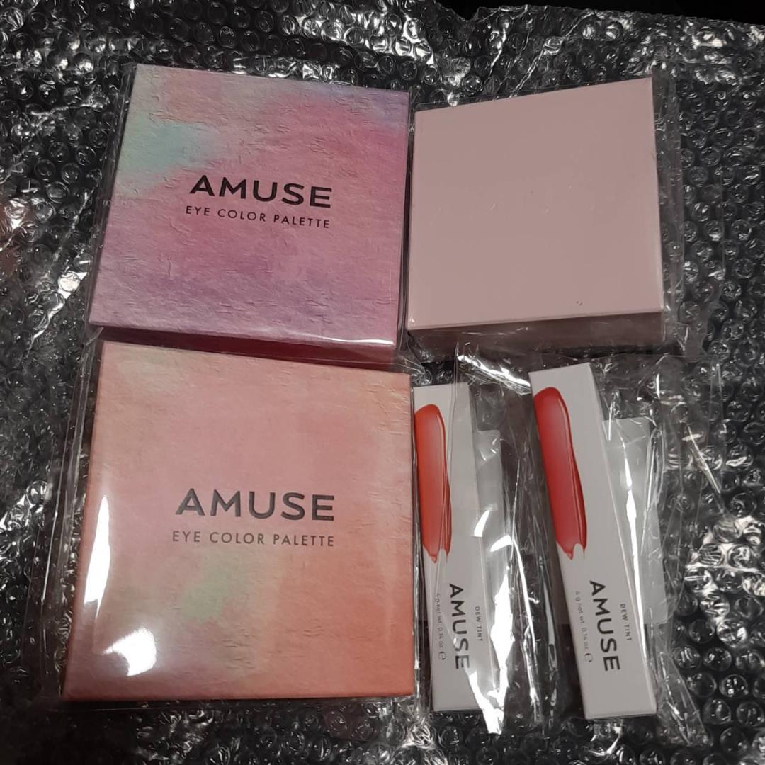 AMUSE5点セット　ファンデ　アイシャドウ2 リップ2