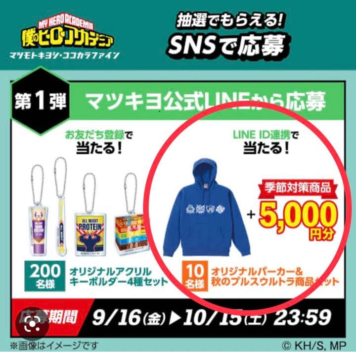 僕のヒーローアカデミア　パーカー(限定非売品) 僕のヒーローアカデミア』フルジップパーカー HERO Mサイズ