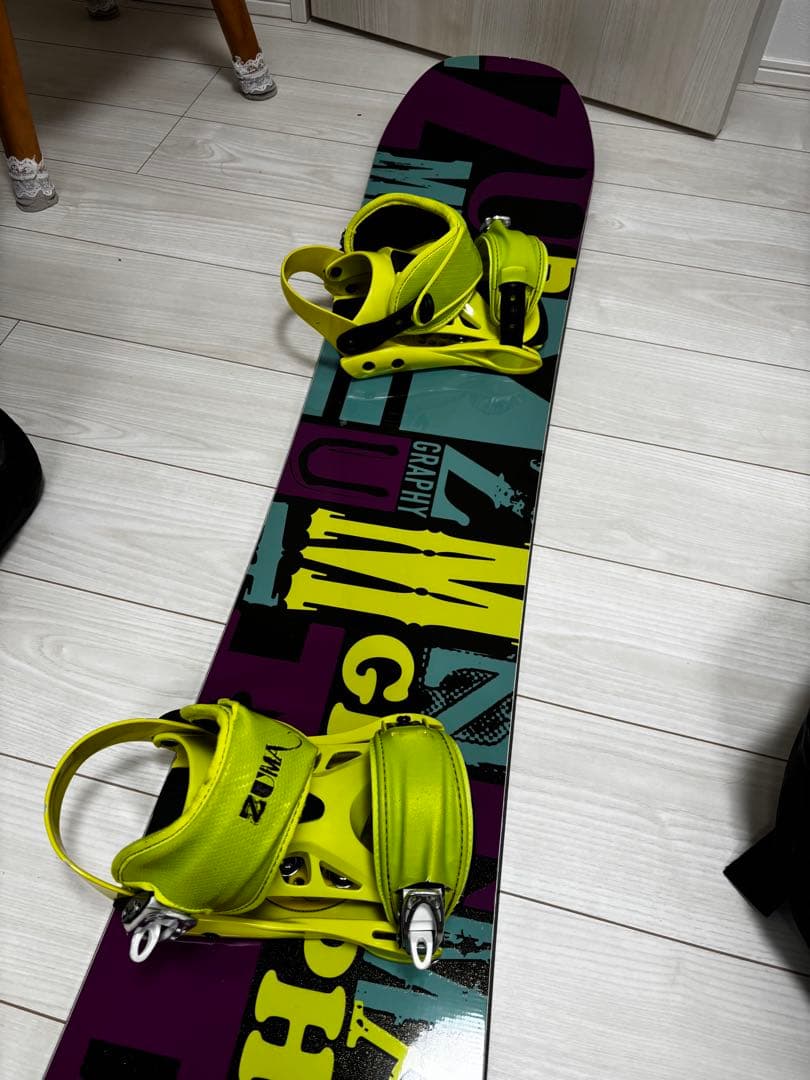 ZUMA イエロービンディング　スノーボード、ブーツ、ケース4点セット