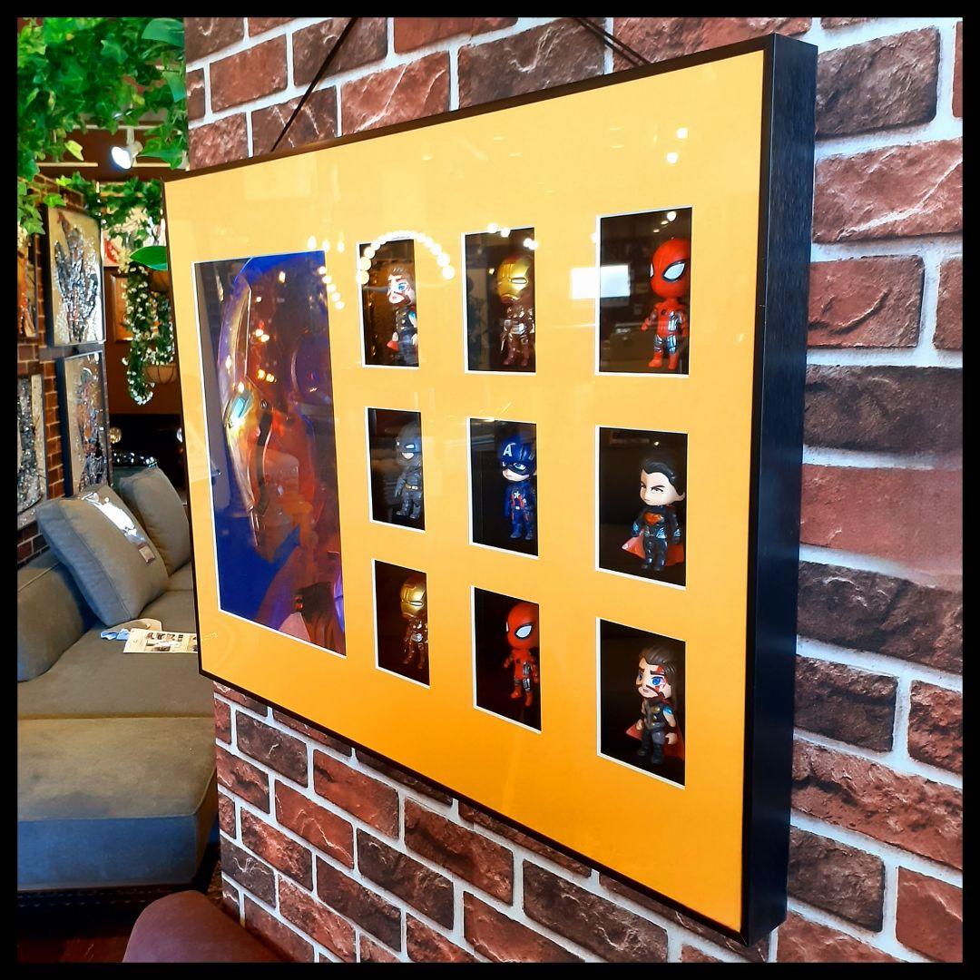希少　アートパネル　MARVELCOMICS　マーベルヒーローズ　フィギュア付
