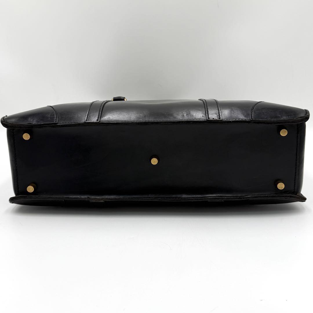 良品】ガンゾ ブリーフケース ビジネス GUD ブライドルレザー ブラック