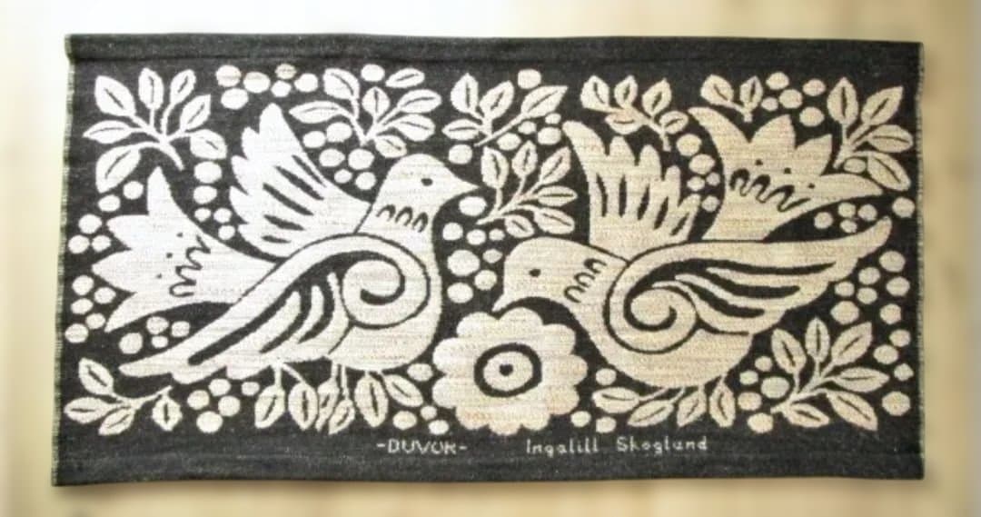 北欧 スウェーデン製 ジャガード織り タペストリー ヴィンテージ アンティーク PetaPeta北欧雑貨ショップ＞＞北欧ヴィンテージ＞＞タペストリー