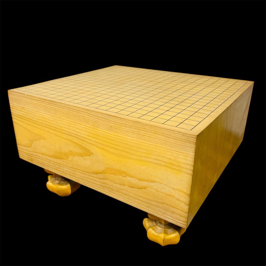 日向碁盤店 脚付碁盤 天地柾 柾目 囲碁 ヘソ有り 19路盤