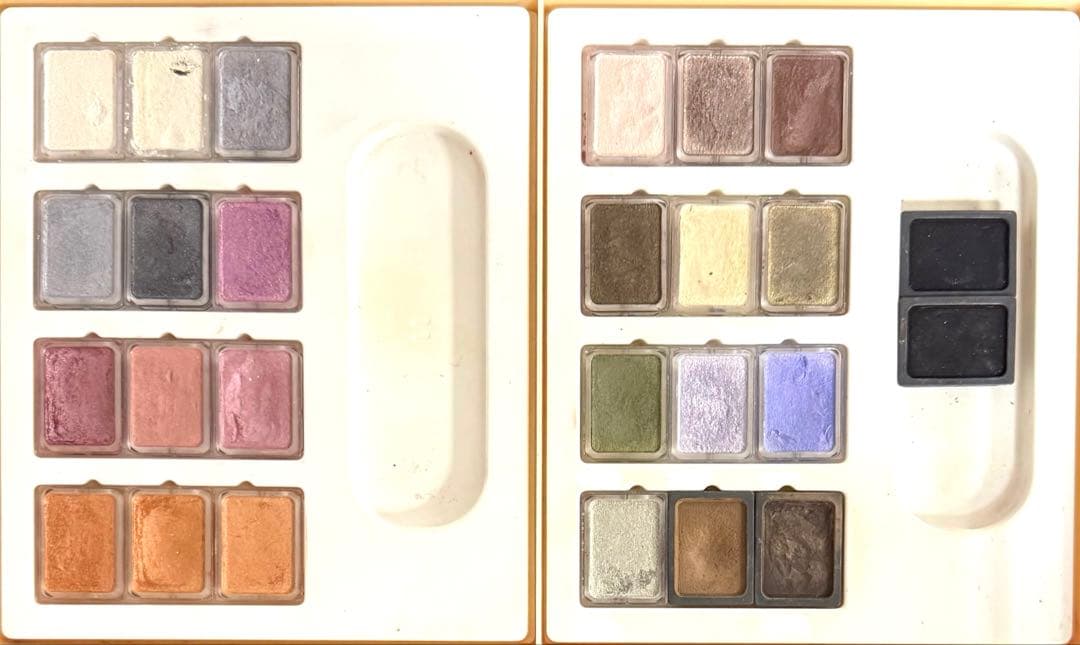 メナード・アイカラー53色まとめ売り・コンパクト2種とブラシプレゼント