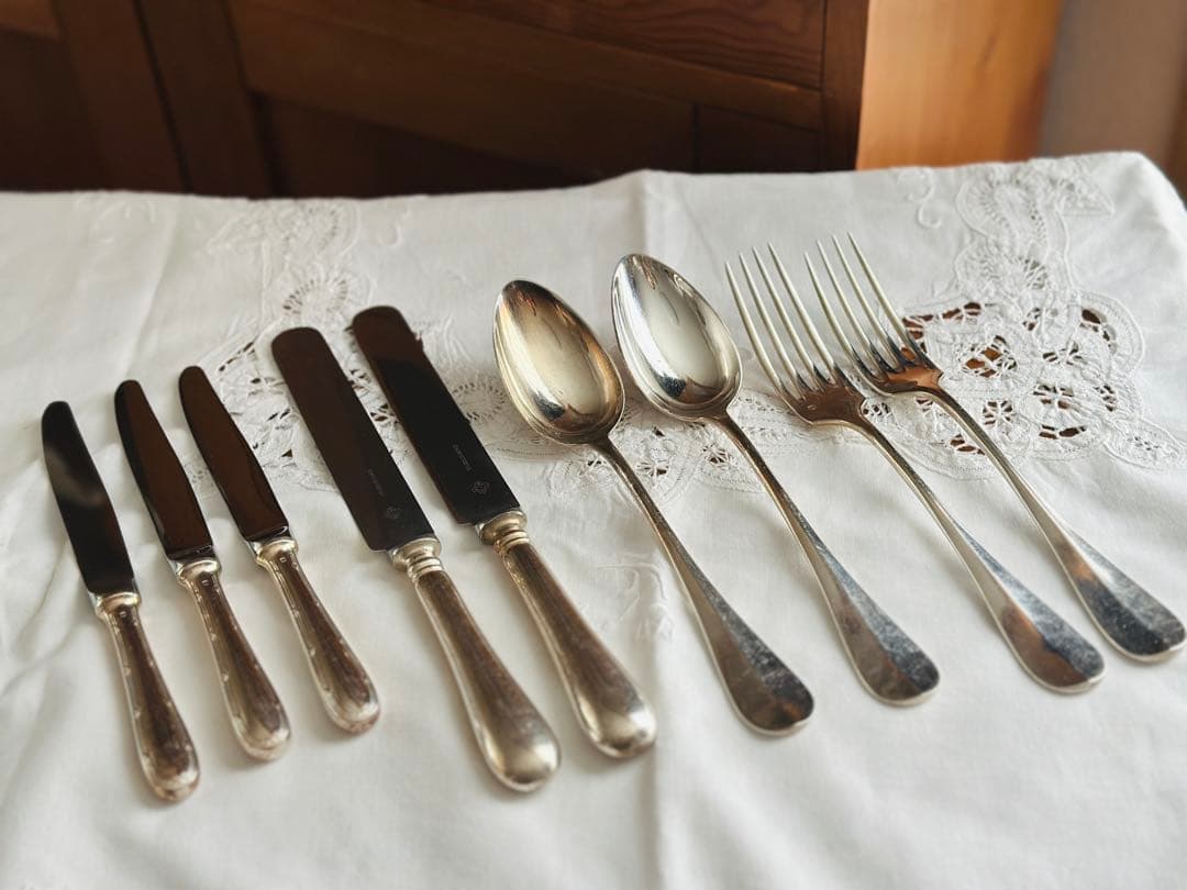 クリストフル カトラリーセット 9点 フィデリオ フランスアンティーク 3セットあり！クリストフル社スプーン・フォークセット フランス